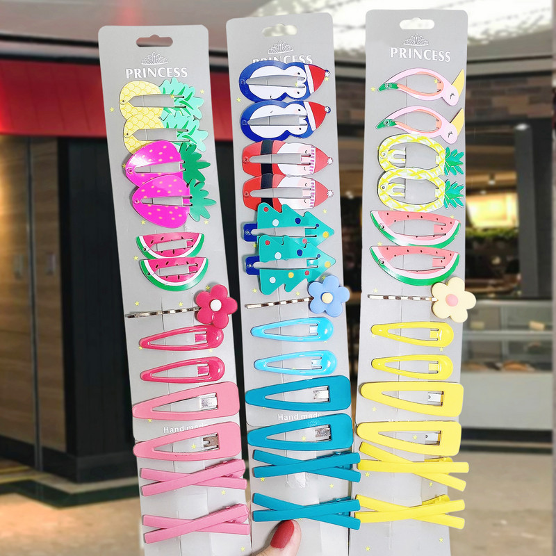 13/16 vnt./rinkinys Merginos Mielos animaciniai filmukai Gyvūnai Vaisiai Plaukų segtukai Vaikai Mieli Plaukų segtukai Vaikiški Plaukų Priedai Galvos apdangalai