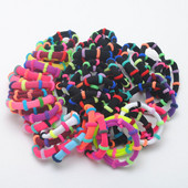 50 ks farebných dievčenských vlasových doplnkov, roztomilých vlasových gumových krúžkov pre bábätká, gumených čelienok, elastických vlasových pások pre deti, darček