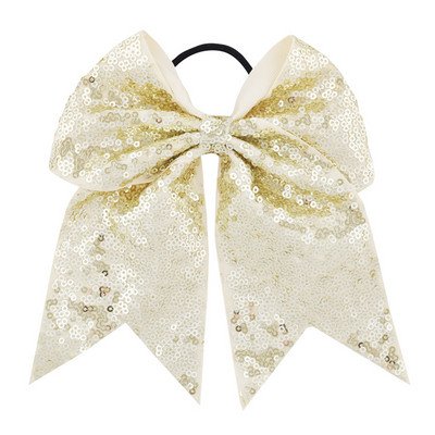 Arc pentru majorete cu paiete pentru fete de 8 inch, benzi elastice de păr din grosgrain, fundă de păr, pentru copii, copii, femei, accesorii de păr