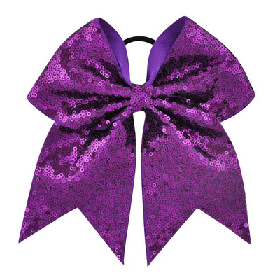 Arc pentru majorete cu paiete pentru fete de 8 inch, benzi elastice de păr din grosgrain, fundă de păr, pentru copii, copii, femei, accesorii de păr