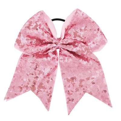 Arc pentru majorete cu paiete pentru fete de 8 inch, benzi elastice de păr din grosgrain, fundă de păr, pentru copii, copii, femei, accesorii de păr