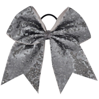 Arc pentru majorete cu paiete pentru fete de 8 inch, benzi elastice de păr din grosgrain, fundă de păr, pentru copii, copii, femei, accesorii de păr