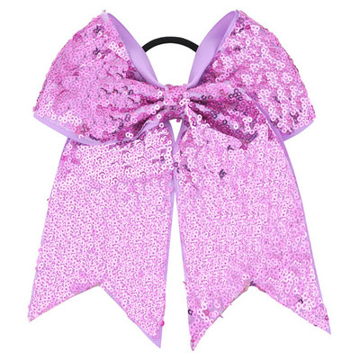 Arc pentru majorete cu paiete pentru fete de 8 inch, benzi elastice de păr din grosgrain, fundă de păr, pentru copii, copii, femei, accesorii de păr