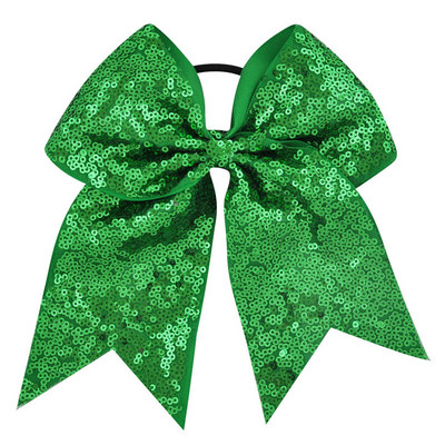 Arc pentru majorete cu paiete pentru fete de 8 inch, benzi elastice de păr din grosgrain, fundă de păr, pentru copii, copii, femei, accesorii de păr