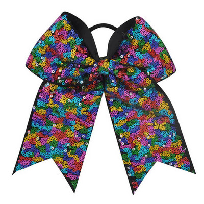 Arc pentru majorete cu paiete pentru fete de 8 inch, benzi elastice de păr din grosgrain, fundă de păr, pentru copii, copii, femei, accesorii de păr