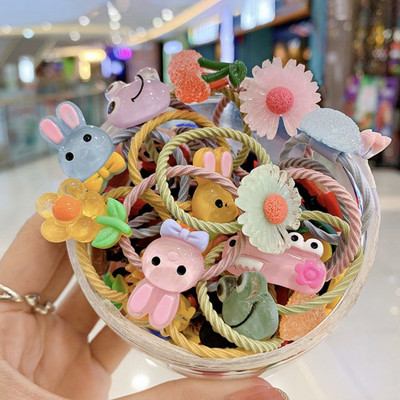 Djevojčice Slatki crtani cvjetovi Gumice za palčeve Gumice Dječje slatke gumice za kosu Dječji dodaci za kosu