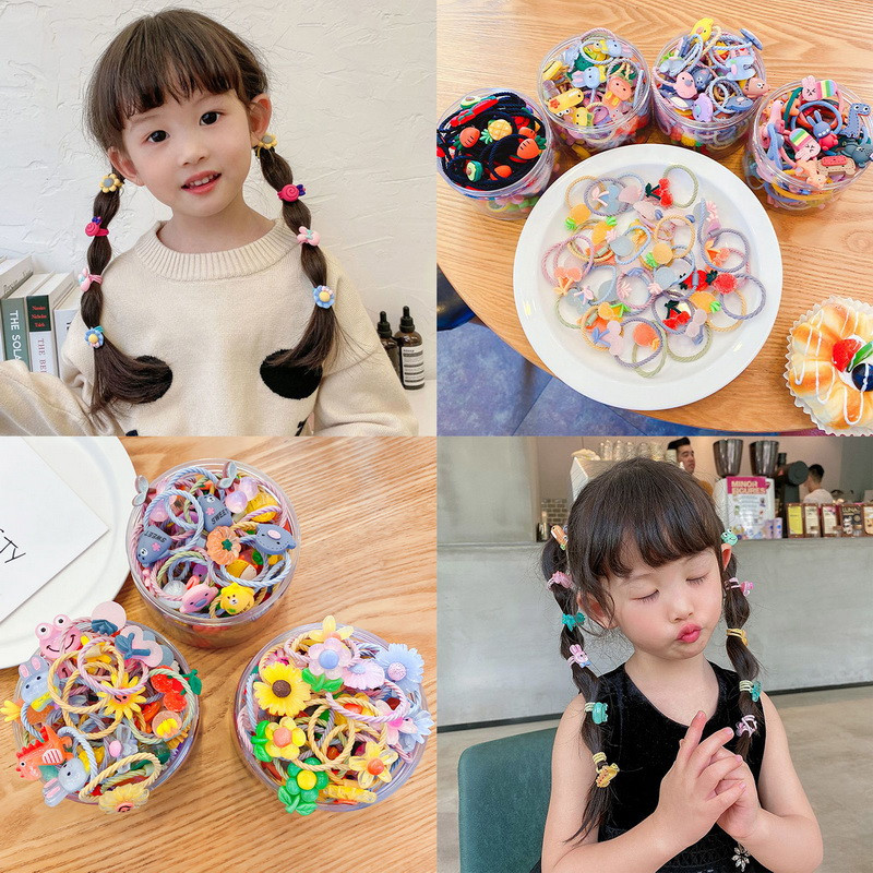 Djevojčice Slatki crtani cvjetovi Gumice za palčeve Gumice Dječje slatke gumice za kosu Dječji dodaci za kosu
