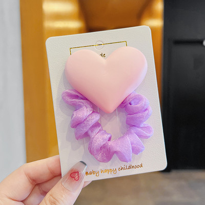 2022. Dječje slatke gume Akrilne gumene trake u obliku srca Djevojčice Lijepe slatke elastične trake za kosu Dječji dodaci za kosu