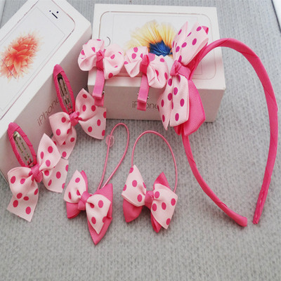 7 db/Szett Elasztikus Hajpánt Gyerek Aranyos Hajtűk Gyerek Virágok Hajkapcsok Lányok Fejfedők Hercegnős Fejdísz Haj Kiegészítők