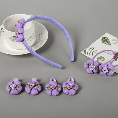 7 db/Szett Elasztikus Hajpánt Gyerek Aranyos Hajtűk Gyerek Virágok Hajkapcsok Lányok Fejfedők Hercegnős Fejdísz Haj Kiegészítők