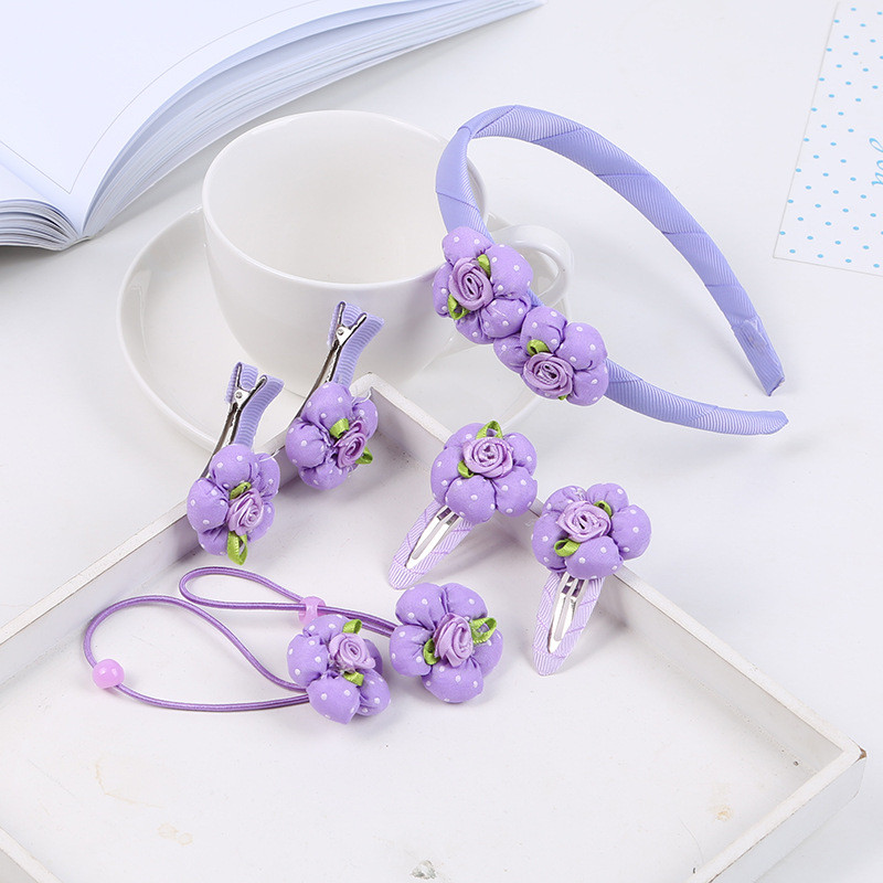 7 db/Szett Elasztikus Hajpánt Gyerek Aranyos Hajtűk Gyerek Virágok Hajkapcsok Lányok Fejfedők Hercegnős Fejdísz Haj Kiegészítők