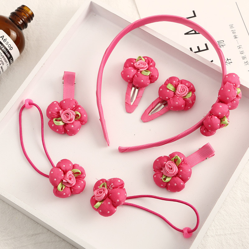 7 db/Szett Elasztikus Hajpánt Gyerek Aranyos Hajtűk Gyerek Virágok Hajkapcsok Lányok Fejfedők Hercegnős Fejdísz Haj Kiegészítők