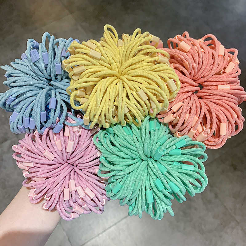 Otprilike 3 cm 100 komada DIY dodaci za kosu Ukrasi Djevojčice Djece Žene Elastična gumica za kosu Uže za vezivanje Prsten Pokrivala za glavu Škrucke
