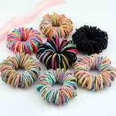 100 vnt/Lot Girl Maža guminė juostelė sustorėjusi plaukų žiedas spiralinė elastinė plaukų virvė Korėjietiška nykščio žiedo galvutės virvelė Vaikų plaukų aksesuarai