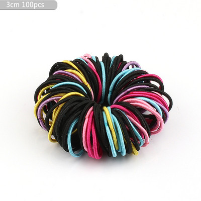 100 vnt/Lot Girl Maža guminė juostelė sustorėjusi plaukų žiedas spiralinė elastinė plaukų virvė Korėjietiška nykščio žiedo galvutės virvelė Vaikų plaukų aksesuarai