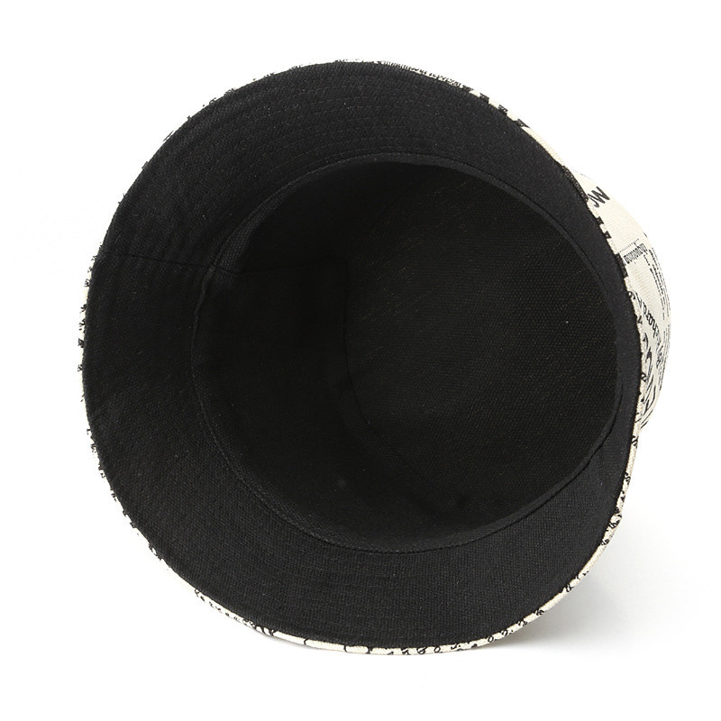 Naujos moteriškos kepuraitės laikraščio dizaino medvilninis dangtelis moterims lauko kepuraitė nuo saulės, moteriška Panamos kepurė