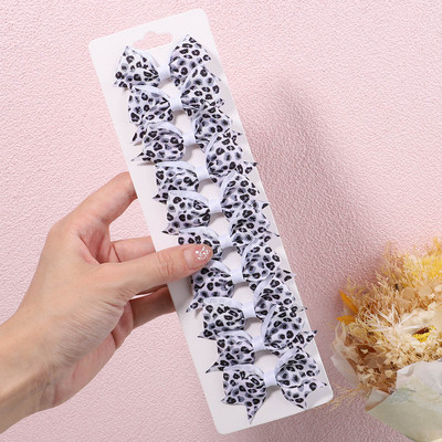 10Pcs/Set 2.5'' Leopard mašne Kose za kosu za djecu Djevojčice Boutique ukosnice s ukosnicama Pokrivala za glavu Dodaci za kosu s prugastim printom