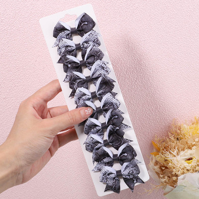 10Pcs/Set 2.5'' Leopard mašne Kose za kosu za djecu Djevojčice Boutique ukosnice s ukosnicama Pokrivala za glavu Dodaci za kosu s prugastim printom