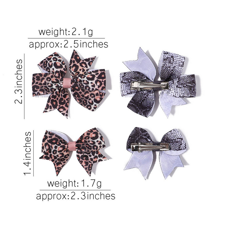 10Pcs/Set 2.5'' Leopard mašne Kose za kosu za djecu Djevojčice Boutique ukosnice s ukosnicama Pokrivala za glavu Dodaci za kosu s prugastim printom