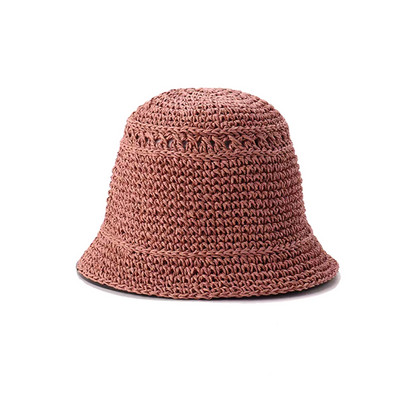 New Fashion Lady Paie Pălărie Femei Vară Parasolară Capac de soare Panama Boater Floppy Bucket Cap Femeie Femeie Pălărie de paie Plajă