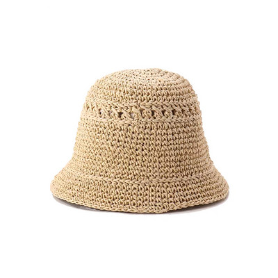 New Fashion Lady Paie Pălărie Femei Vară Parasolară Capac de soare Panama Boater Floppy Bucket Cap Femeie Femeie Pălărie de paie Plajă