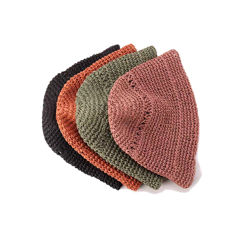 New Fashion Lady Paie Pălărie Femei Vară Parasolară Capac de soare Panama Boater Floppy Bucket Cap Femeie Femeie Pălărie de paie Plajă