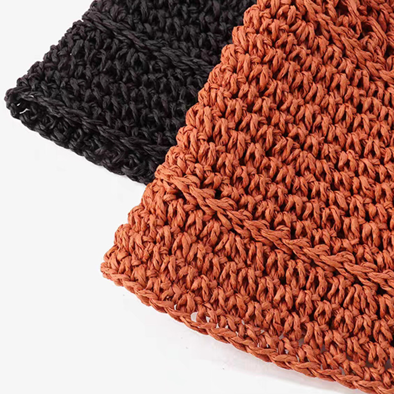 New Fashion Lady Paie Pălărie Femei Vară Parasolară Capac de soare Panama Boater Floppy Bucket Cap Femeie Femeie Pălărie de paie Plajă