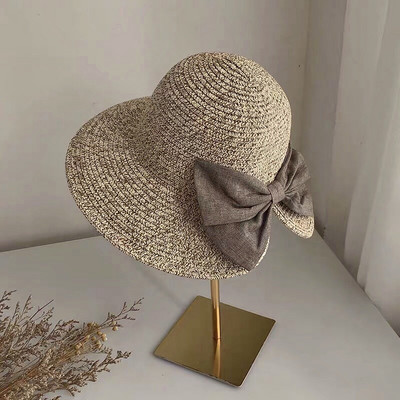 2021. NOVI ženski šešir za sunčanje, velika mašna, široki obodi, letnji šeširi za žene, plaža, panama, slamnati šešir, štitnik za zaštitu od sunca, ženska kapa