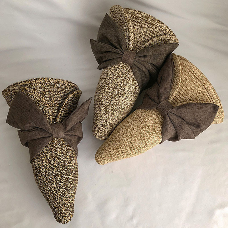 2021. NOVI ženski šešir za sunčanje, velika mašna, široki obodi, letnji šeširi za žene, plaža, panama, slamnati šešir, štitnik za zaštitu od sunca, ženska kapa