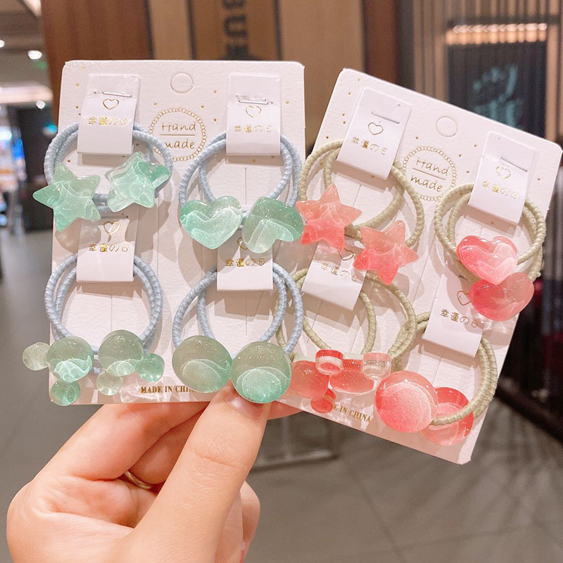 8Gb Princese Jauka Gumijas Josla Galvassegas Akrila Vienkārša Zvaigzne Matu Virve Zirgaste Matu Gredzens Krāsa Mikija Galvas Virve Matu Aksesuāri