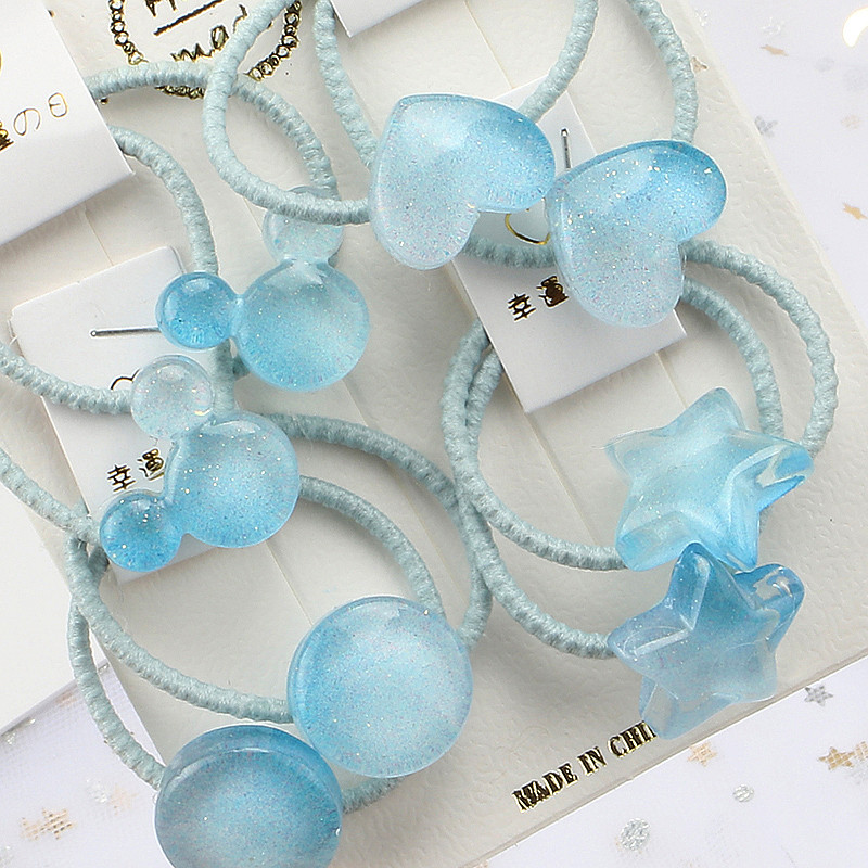 8Gb Princese Jauka Gumijas Josla Galvassegas Akrila Vienkārša Zvaigzne Matu Virve Zirgaste Matu Gredzens Krāsa Mikija Galvas Virve Matu Aksesuāri