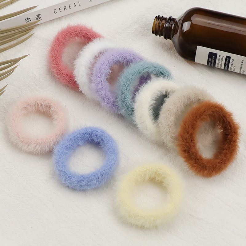 5 kom Zimske gumice za kosu Elastične gumice za kosu od umjetnog krzna Trake za kosu za konjski rep Dodaci za kosu za djevojčice