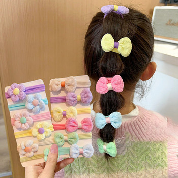6 ΤΕΜ. Νέο γλυκό λουλούδι φιόγκο κορίτσι Παιδικά ελαστικά κορδέλες μαλλιών Παιδικά χαριτωμένα δέματα μαλλιών Princess Hair αξεσουάρ Βρεφικά καλύμματα κεφαλής