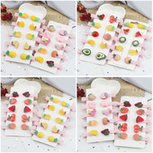 10kom/set Nova djevojka Slatka crtana ukosnica Voće Jagoda Avokado Banana Ukosnice Prekrasna ružičasta mini kopča za kosu Poklon za djecu Žene