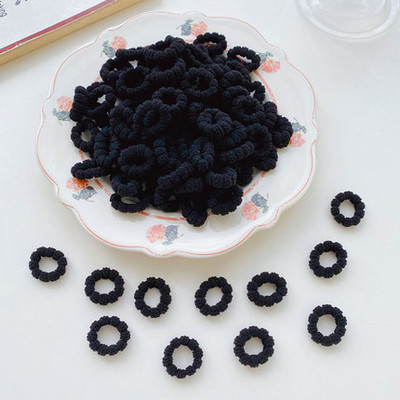 100 buc/lot copii inel neon pentru prosop inel pentru păr pentru fetițe, mini bandă elastică de cauciuc, accesorii de păr fără sudură, coadă de cal