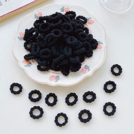 100 buc/lot copii inel neon pentru prosop inel pentru păr pentru fetițe, mini bandă elastică de cauciuc, accesorii de păr fără sudură, coadă de cal