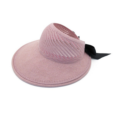 Pălărie de protecție solară pentru femei de vară 2021, clasică, cu papillon, pălărie de paie, pliabilă, ocazională, în aer liber, pentru plajă, pălărie cu protecție UV pentru femei