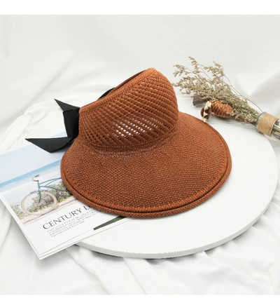 Pălărie de protecție solară pentru femei de vară 2021, clasică, cu papillon, pălărie de paie, pliabilă, ocazională, în aer liber, pentru plajă, pălărie cu protecție UV pentru femei