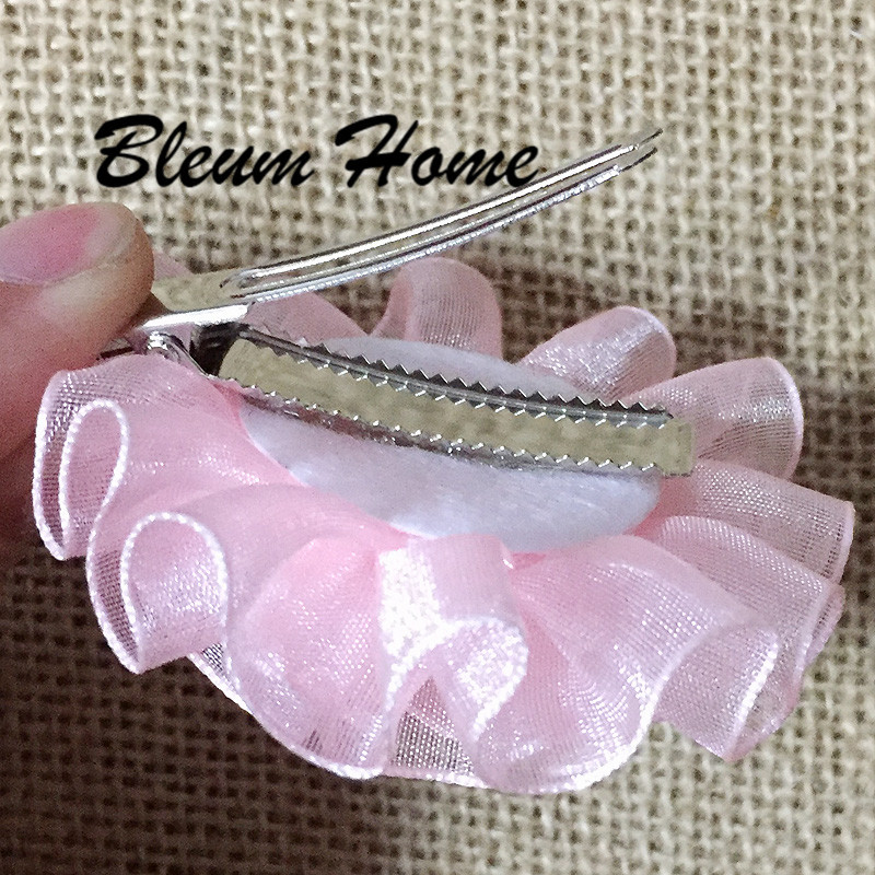 2gab Bleum Home Hair Braider Barrettes lielas mežģīnes ar rokām darinātas puķes Matu sprādzes bērniem Modes matu sprādzes Matu rokturi Dāvana meitenēm