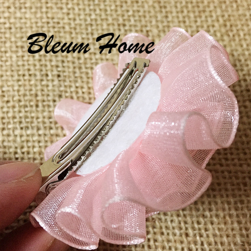 2gab Bleum Home Hair Braider Barrettes lielas mežģīnes ar rokām darinātas puķes Matu sprādzes bērniem Modes matu sprādzes Matu rokturi Dāvana meitenēm