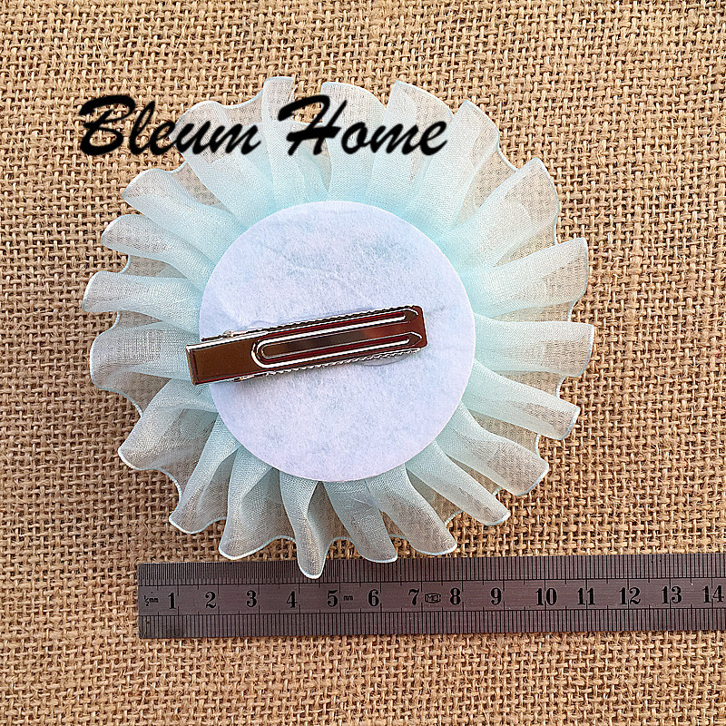 2gab Bleum Home Hair Braider Barrettes lielas mežģīnes ar rokām darinātas puķes Matu sprādzes bērniem Modes matu sprādzes Matu rokturi Dāvana meitenēm