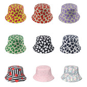 Trendi Fisherman Hat Casual Love Print Vödörsapka Minden egyezés az utcai sétáláshoz