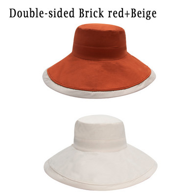 K221 Šešir Ženski ljetni šešir za zaštitu od sunca Dvostrani ribarski šešir Divlji anti-ultraljubičasti šešir s velikim obodom Ženski šešir Bucket šešir Panama