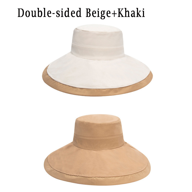 K221 Šešir Ženski ljetni šešir za zaštitu od sunca Dvostrani ribarski šešir Divlji anti-ultraljubičasti šešir s velikim obodom Ženski šešir Bucket šešir Panama