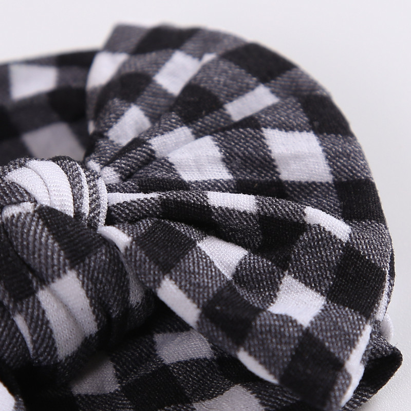 Bentite drăguțe pentru copii mici, pentru fetițe, cu model în carouri, cu papion, pentru copii drăguți, benzi elastice de păr din nailon, accesorii pentru păr