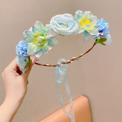 2022. Dječji dodaci za kosu Vjenčići za mlade djevojke Trake za kosu Dječji lijepi vijenac Traka za glavu Vjenčani ukras za kosu Cvjetna kruna