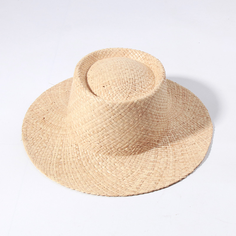 Ikdienas rafijas saules cepure sievietēm dāmu brīvdienu pludmales cepures vasaras meitenēm saulessargs cepure modes spēlmaņu havajiešu cepures vairumtirdzniecība
