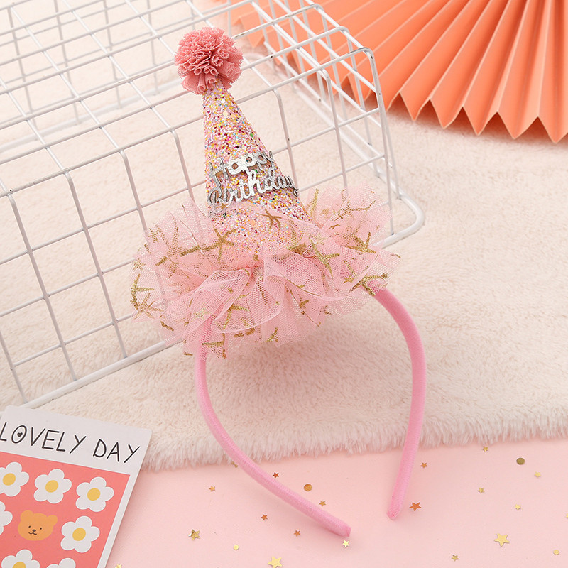 Sărbătoare pentru petrecerea de aniversare Pălărie de ziua de naștere cu sclipici Cerc de păr cu zână Un decor pentru petrecere de la mulți ani pentru copii Favoare pentru cap