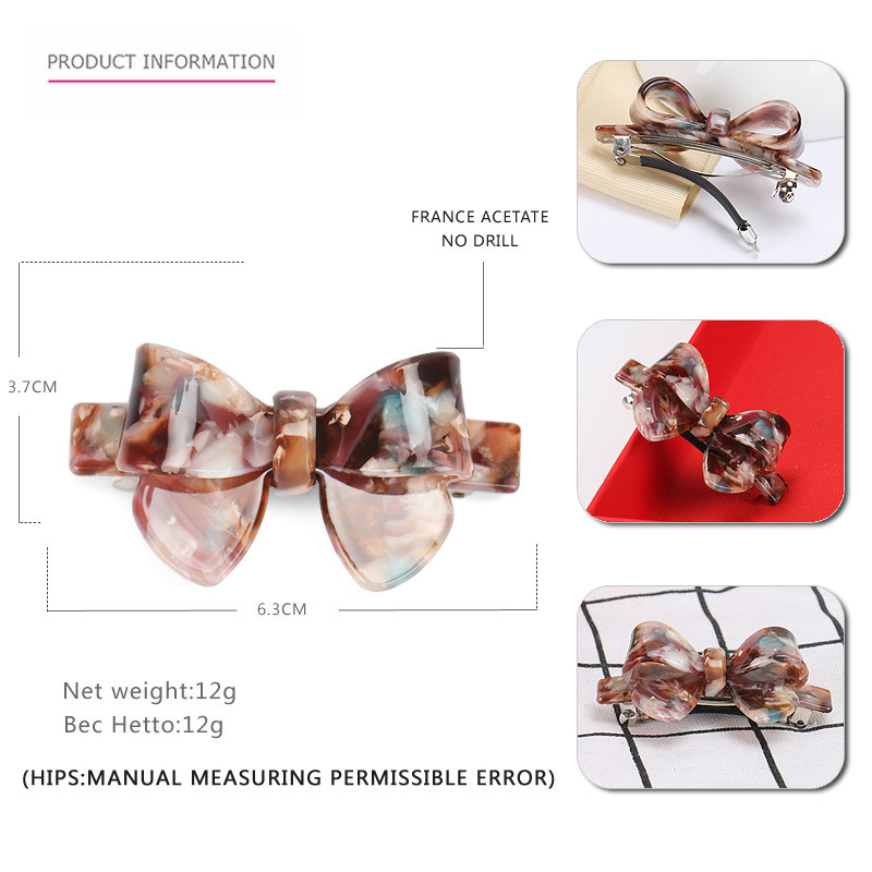 Elegantna hvataljka za kosu Višebojna mašna za kosu Ukolica Izuzetan svakodnevni život Dodaci Acetatne kopče