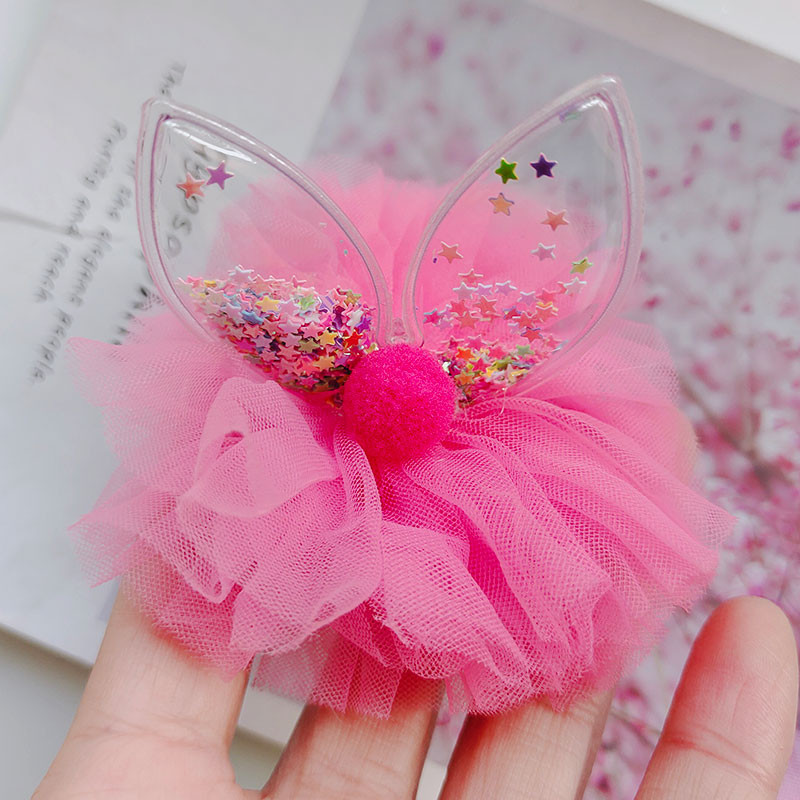 3PCS Slatka kopča za kosu s cvijetom od zečjeg uha BB kopče Dječje ukosnice Dječja pokrivala za glavu Dječje kopče Ukrasi za glavu Gumice za kosu Dodaci za djevojčice